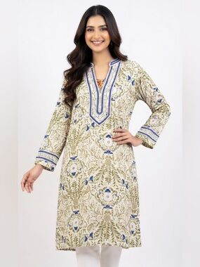 Tory Burch printed tunic top/ midi dress (flaw)